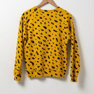 Clare Vivier CV Yellow Leopard Sweatshirt GUC